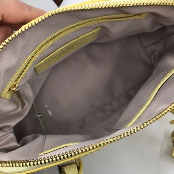 Kate Spade Madison Ave. Light Canary Yellow Court Margot Snakeskin Embossed - Picture 12 of 17